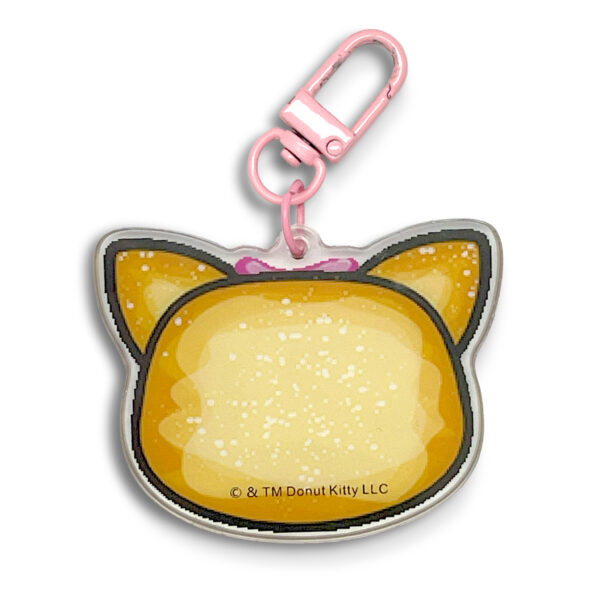 Donut Kitty shaker keychain back