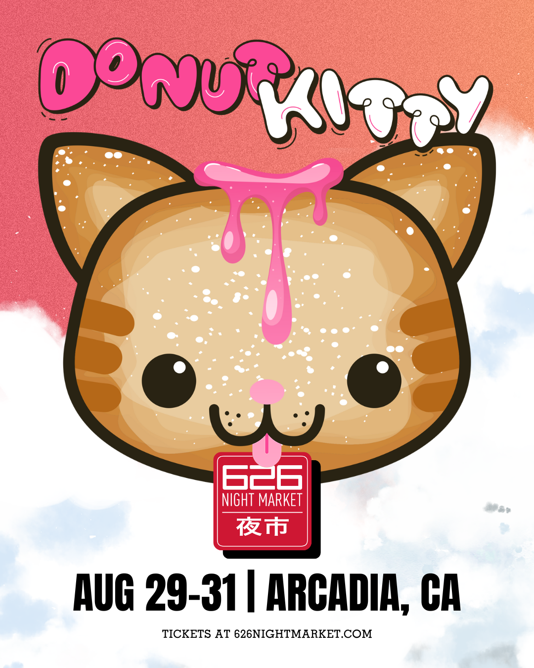 Find Donut Kitty at the 626 Night Market in Arcadia, CA on August 29-311